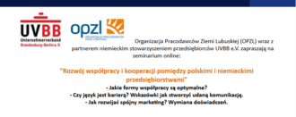 „Rozwój współpracy i kooperacji pomiędzy polskimi i niemieckimi przedsiębiorstwami”